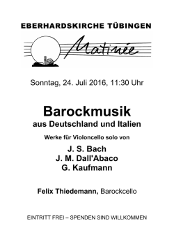 JS Bach - Eberhardskirche Tübingen