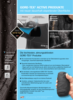 gore-tex&reg; active produkte