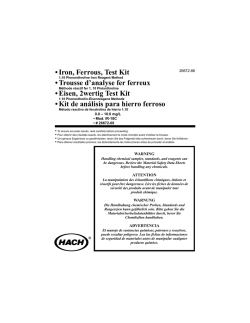Iron, Ferrous, Test Kit &bull; Trousse d`analyse fer ferreux &bull; Eisen, 2wertig