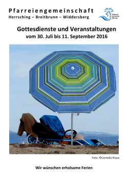 Gottesdienste und Veranstaltungen