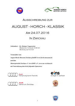 Ausschreibung 6. August-Horch-Klassik - Mc