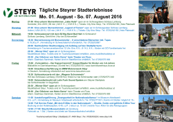 Wochenprogramm Steyr (KW 31)