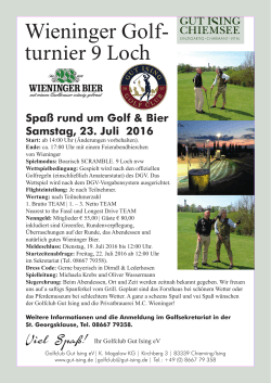 Wieninger Golf- turnier 9 Loch
