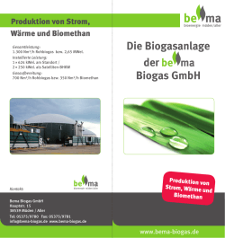 Flyer Bema Biogas - bei der Bema Biogas GmbH