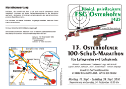 100-Schuss Marathon 2016 - Königlich privilegierte