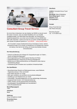 Consultant Group Travel Service