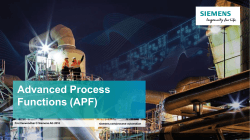 Advanced Process Functions (APF)