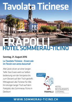 Tavolata Ticinese - Hotel-Restaurant Sommerau Ticino