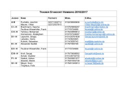 TRAINER STANDORT HEMBERG 2016/2017