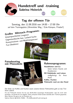 Tag der offenen Tür - Hundetreff und