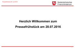 Herzlich Willkommen zum Pressefr&uuml;hst&uuml;ck am 28.07.2016