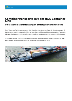 Containertransporte inkl. Seehafenvorläufe und
