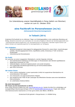 eine Fachkraft im Personalwesen (m/w)