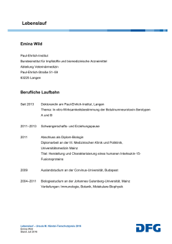 Lebenslauf