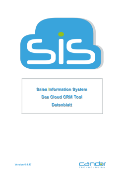 Datenblatt herunterladen - Sales Information System