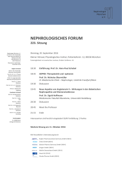 223. Sitzung - Nephrologie München eV