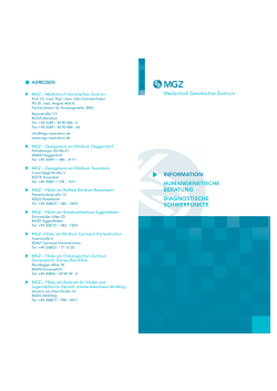 information humangenetische beratung diagnostische