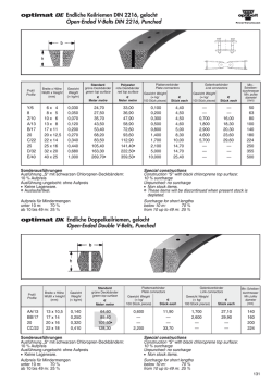 optimat OE Endliche Keilriemen DIN 2216, gelocht Open