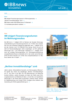 IBBnews - Investitionsbank Berlin