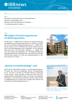IBBnews - Investitionsbank Berlin