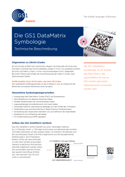 Kurzinfo GS1 DataMatrix
