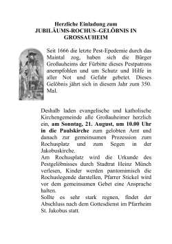 Herzliche Einladung zum JUBIL&Auml;UMS