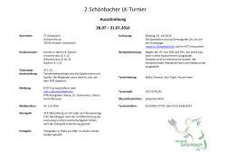 2. Schönbacher LK-Turnier