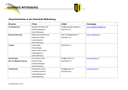 Gewerbebetriebe in der Gemeinde Wittinsburg