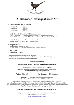 1. Castroper Feldbogenturnier 2016
