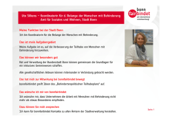 Steckbrief Ute Silkens, Koordinatorin f&uuml;r d. Belange