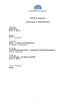 MTRA-Programm - Radiologie Berlin