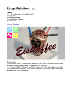 Eiskaffee - back und koch mit Stefan