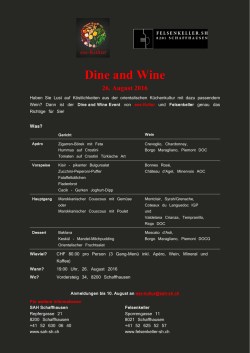 Dine and Wine - Felsenkeller.SH