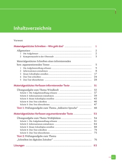 Inhaltsverzeichnis