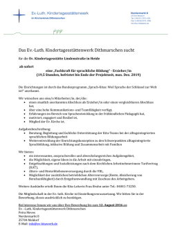 als Sprachfachkraft-Kita Lindenstraße