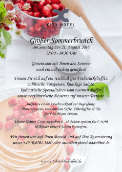 Gro&szlig;er Sommerbrunch