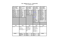 TSV - Waldfest (30. Juli - 1. August 2016) Auf- und Abbau-Plan