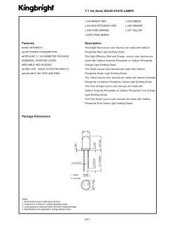 Features Description T-1 3/4 (5mm) SOLID STATE