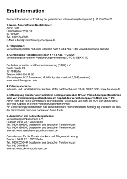 Erstinformation - VersicherungscheckPLUS
