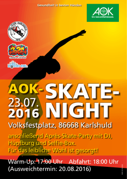 Plakat zur AOK-Skate