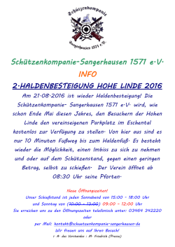 Infoblatt 2. Haldenbesteigung 2016