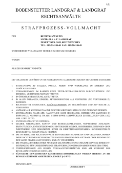 Vollmacht (Zeugenbeistand)