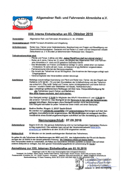 Einheitsrallye 2016 Ausschreibung - Allgemeiner Reit