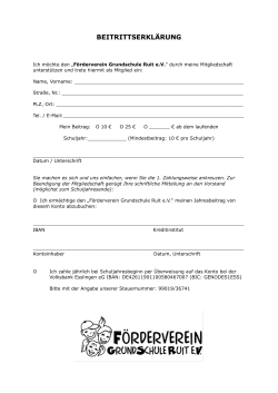 beitrittserklärung