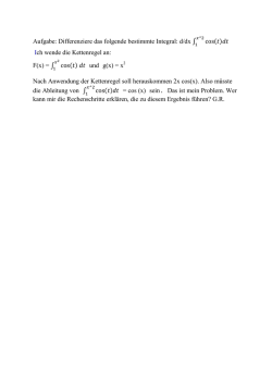 Differenzieren eines bestimmten Integrals.