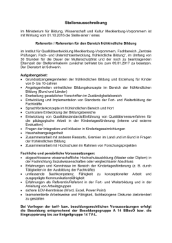Interne Stellenausschreibung