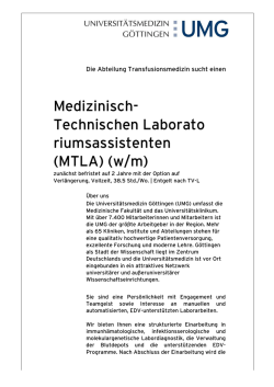 Druckversion Stellenanzeige - Universit&auml;tsmedizin G&ouml;ttingen