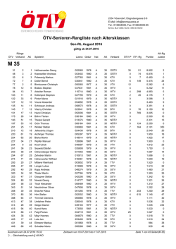 ÖTV-Senioren-Rangliste nach Altersklassen