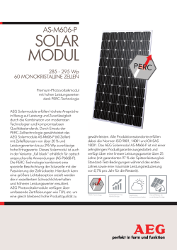 solar modul - GRANZOW Photovoltaik