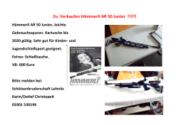 Zu Verkaufen Hämmerli AR 50 Junior